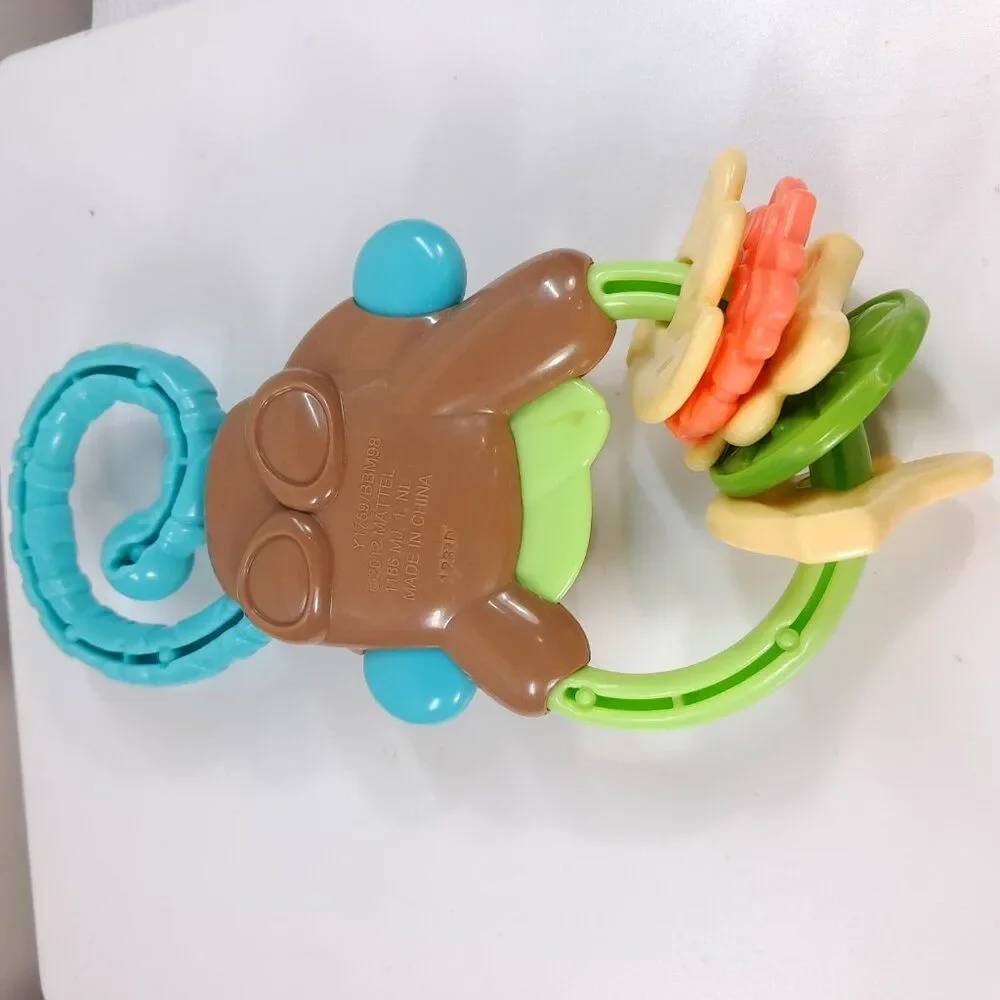 Fisher Price Monkey & bananas baby Rattle Teether My Little SnugaMonkey baby toy